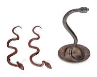 Three Continental Bronze Snakes