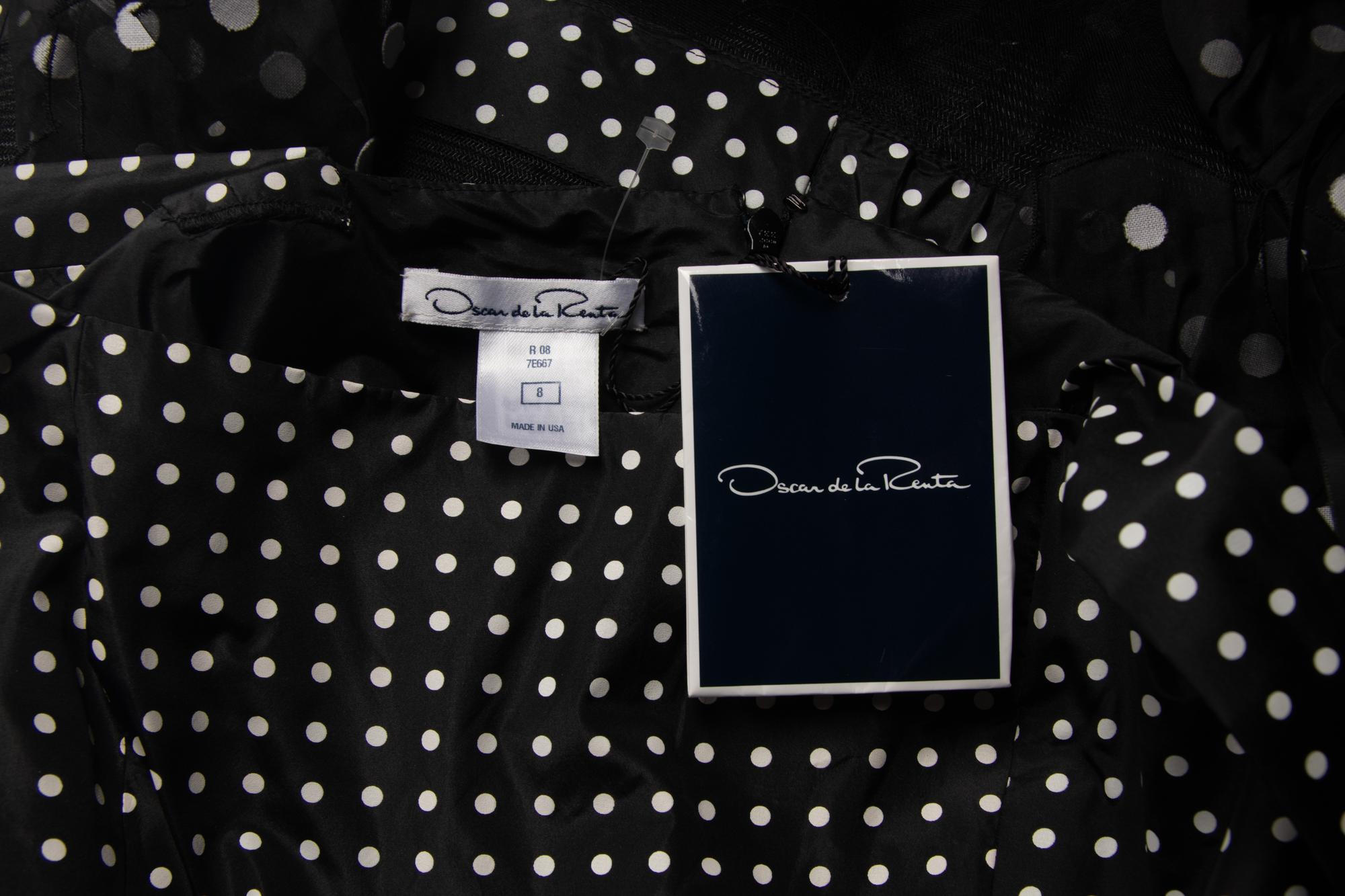 Oscar de la Renta Polka Dot Cocktail Dress