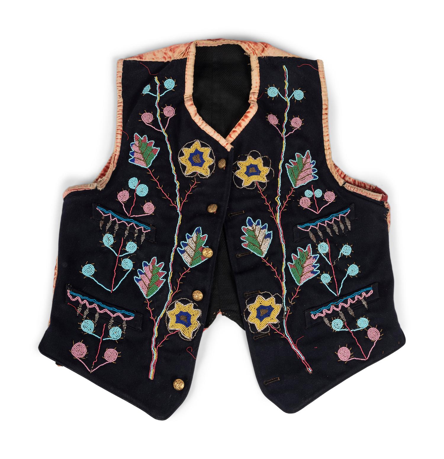 Metis Cree Beaded Wool Vest