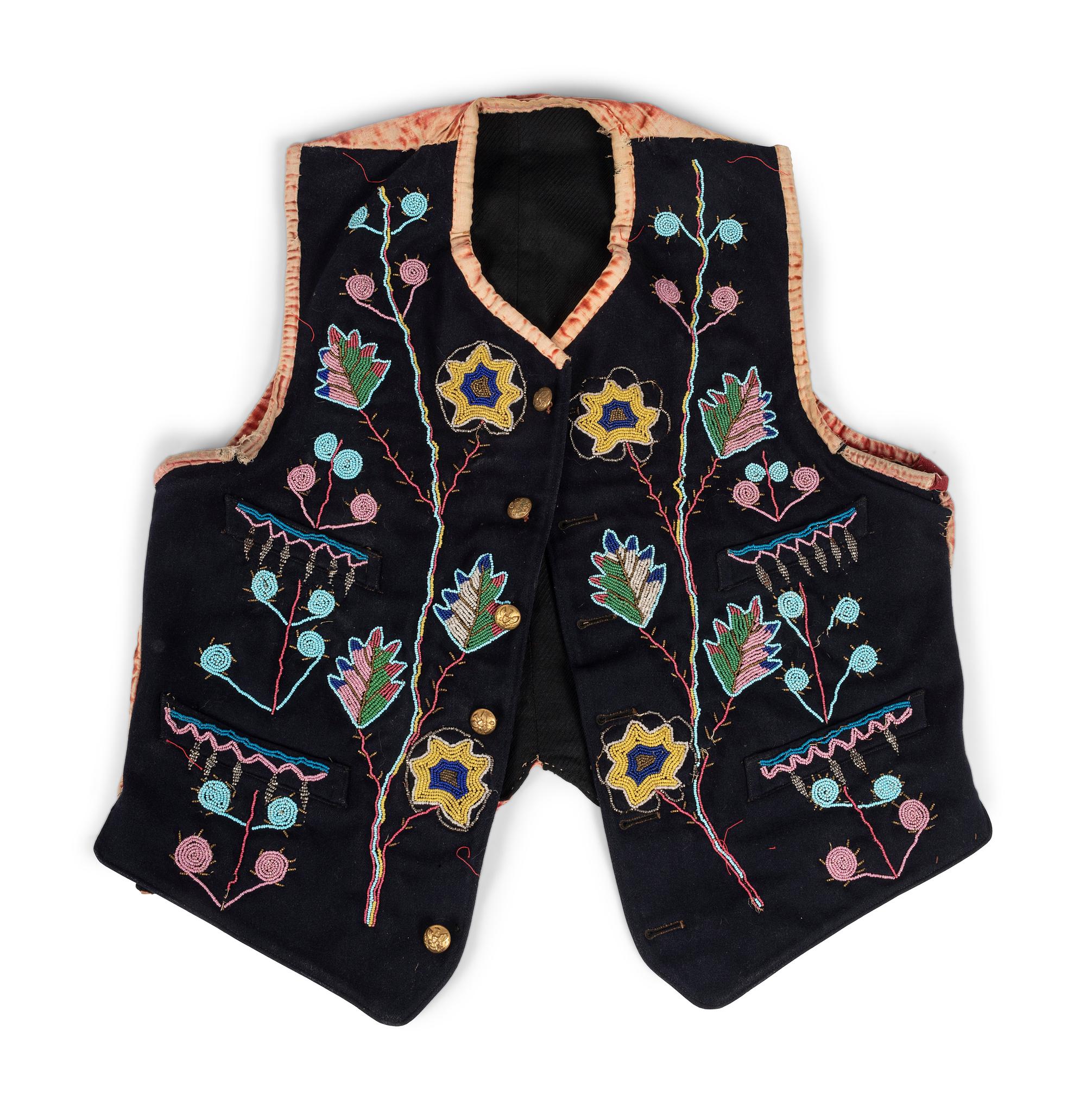 Metis Cree Beaded Wool Vest