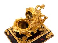 A Pair of French Gilt Bronze and Faux Tortoiseshell Ornaments