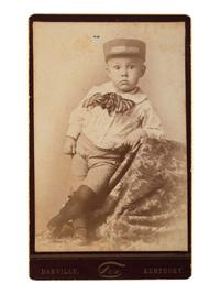 [BENJAMIN HARRISON]. A group of cabinet card portraits featuring campaign badges, flags, and pins, comprising: