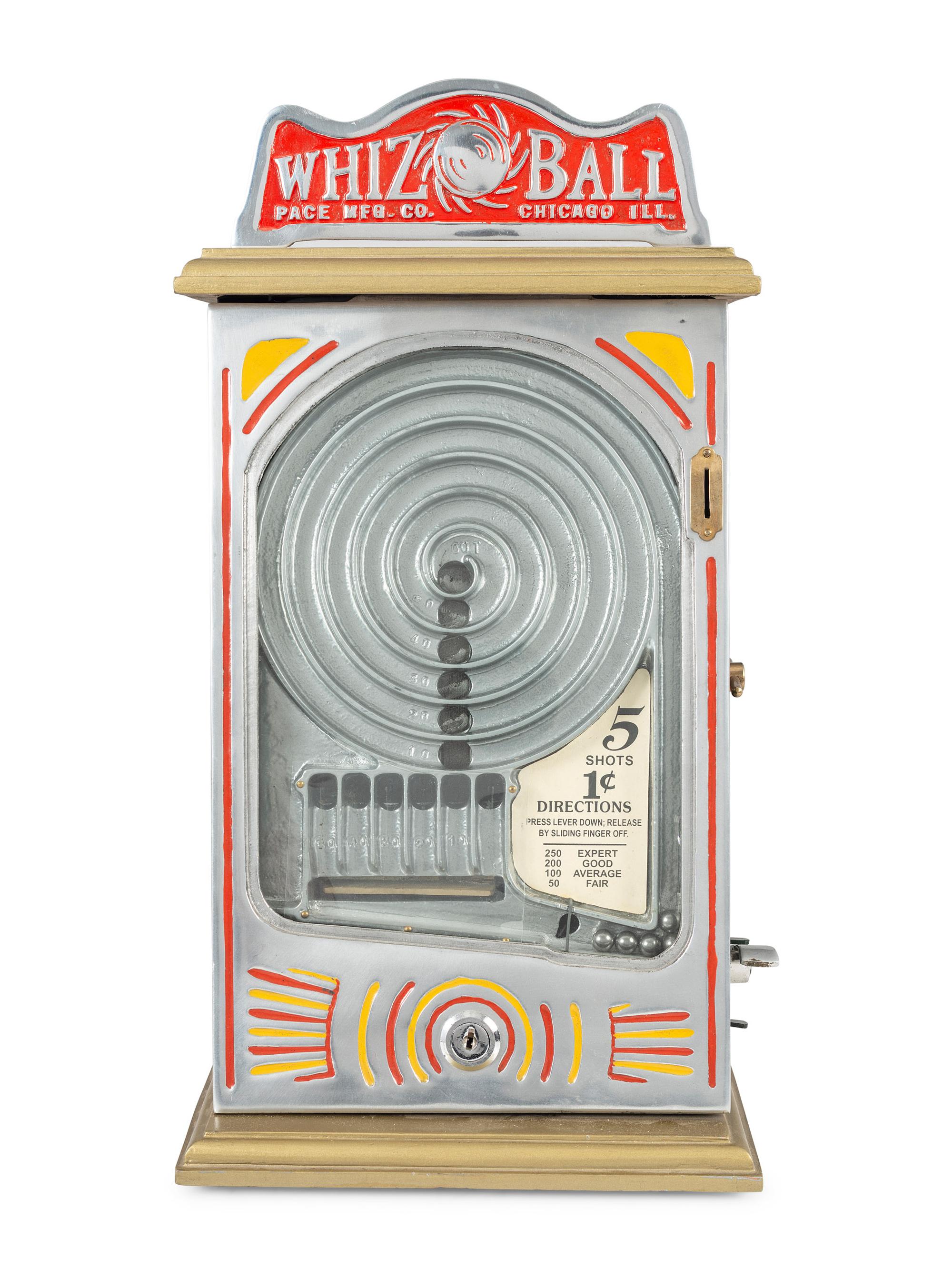 A Pace Manufacturing Co. 1 Cent 'Whiz Ball' Countertop Skill Game