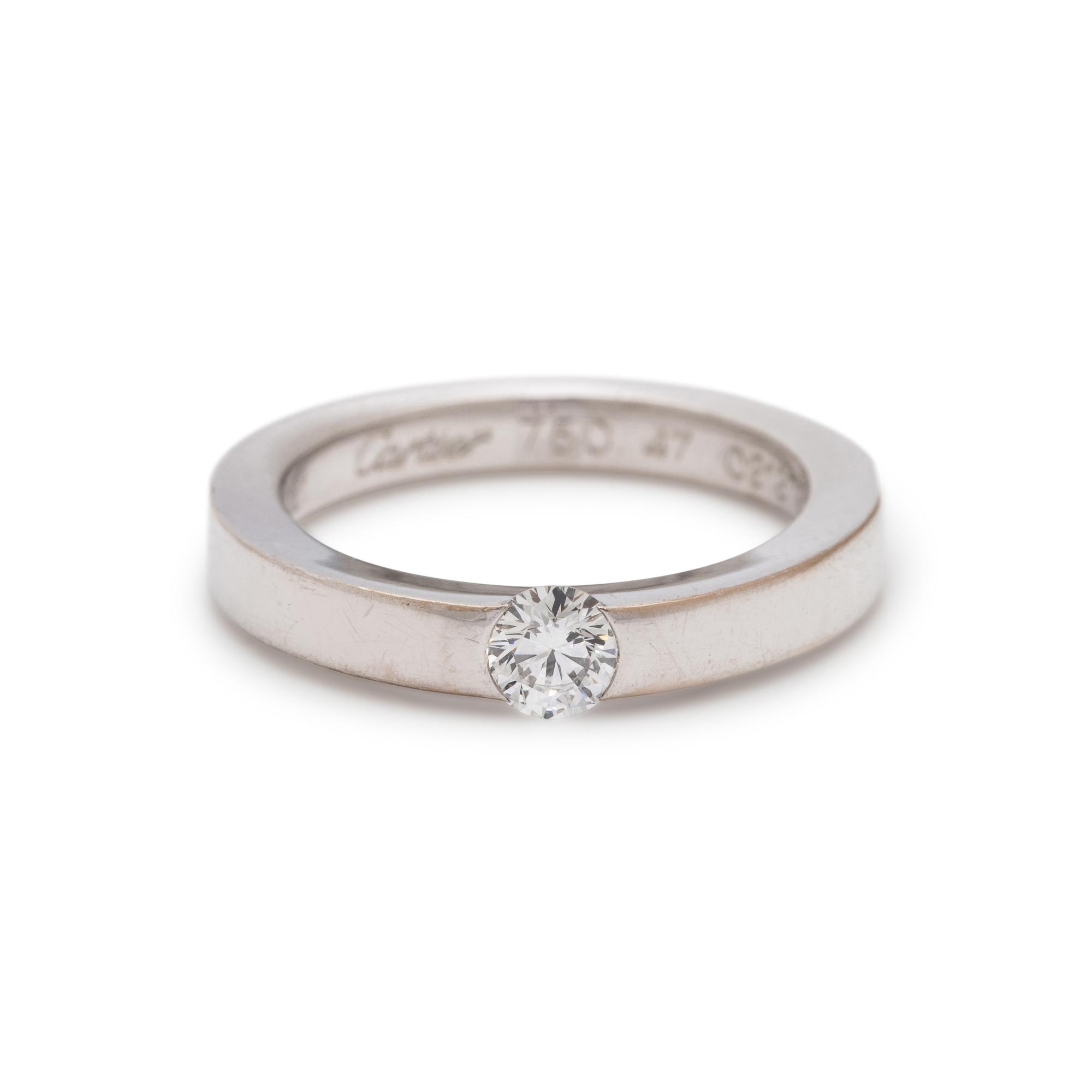 CARTIER, WHITE GOLD AND DIAMOND RING