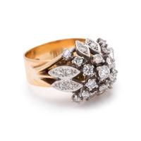 BICOLOR GOLD AND DIAMOND RING