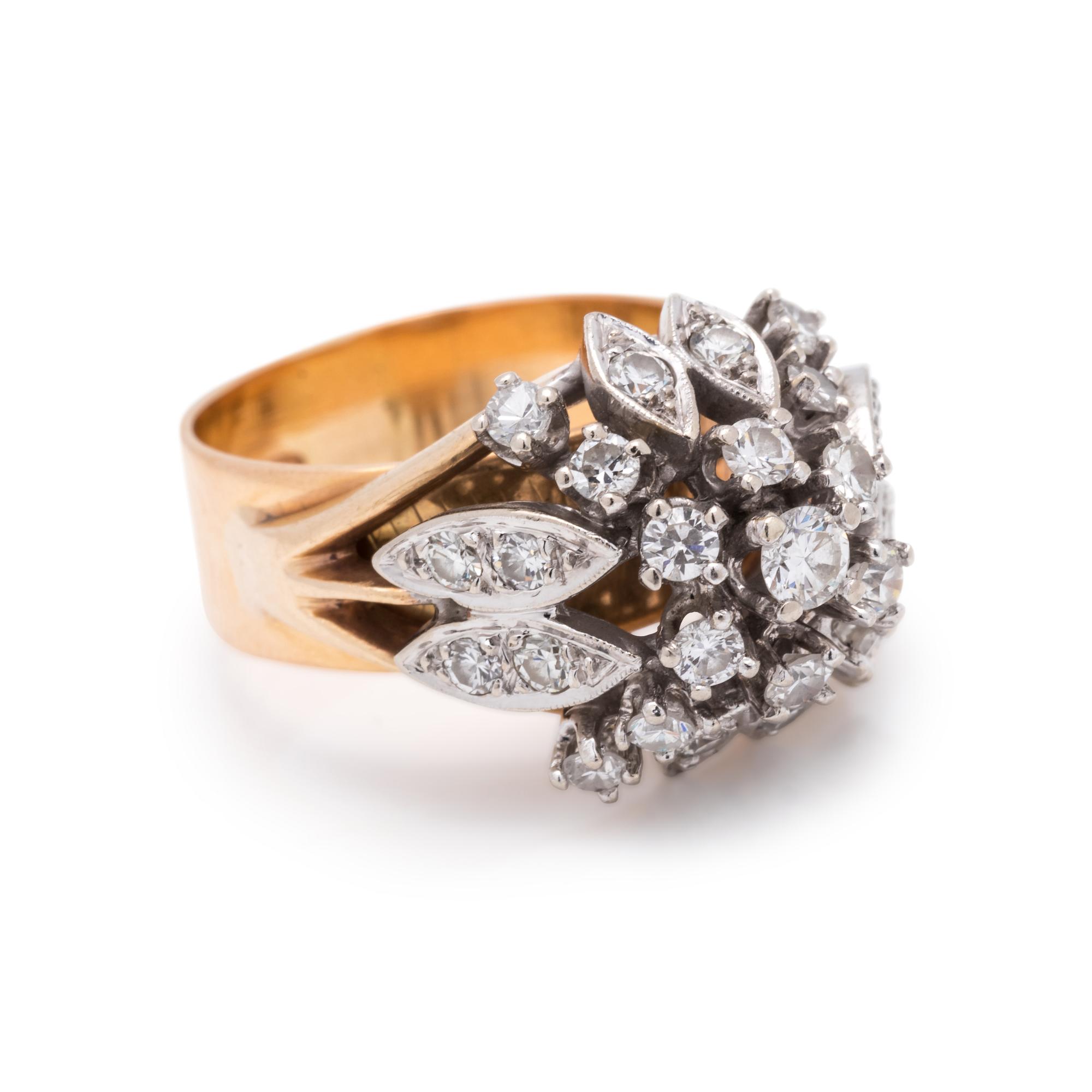 BICOLOR GOLD AND DIAMOND RING
