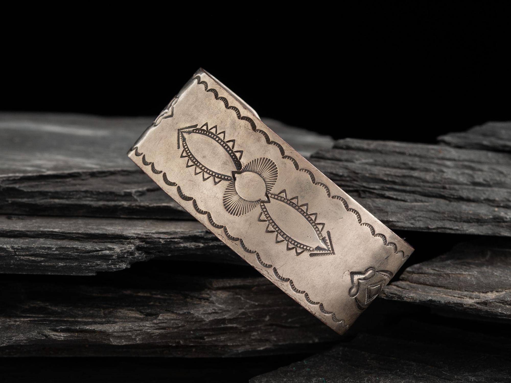 Navajo Stamped Ingot Cuff Bracelet