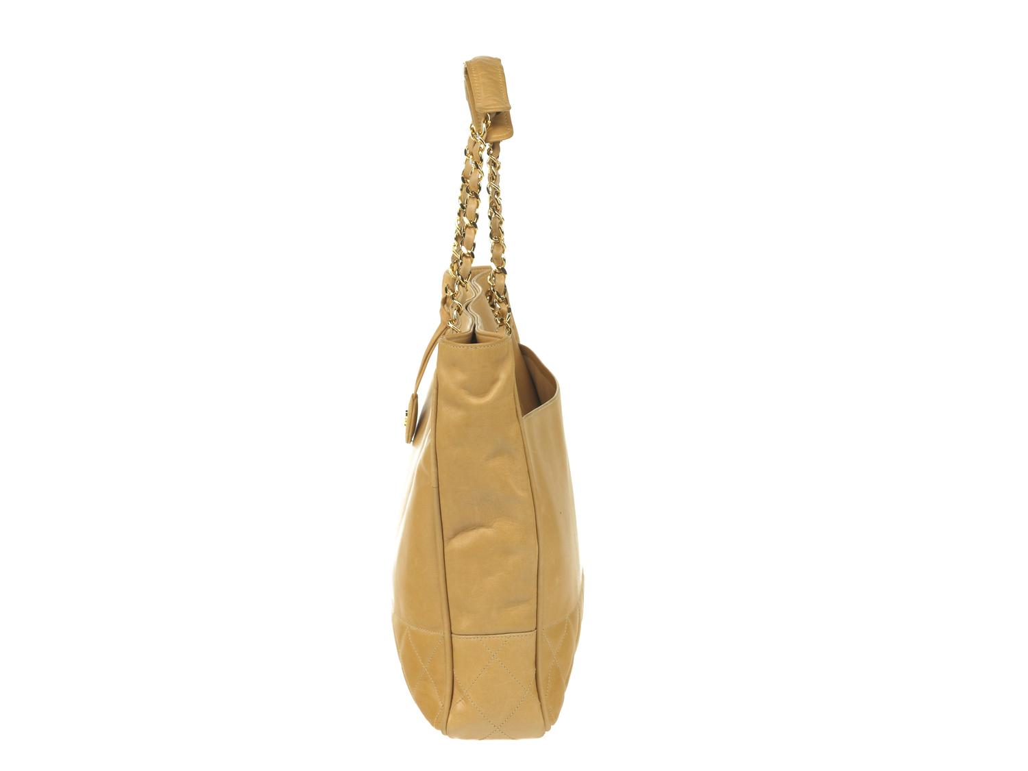 Chanel Tan Matelassé Tote