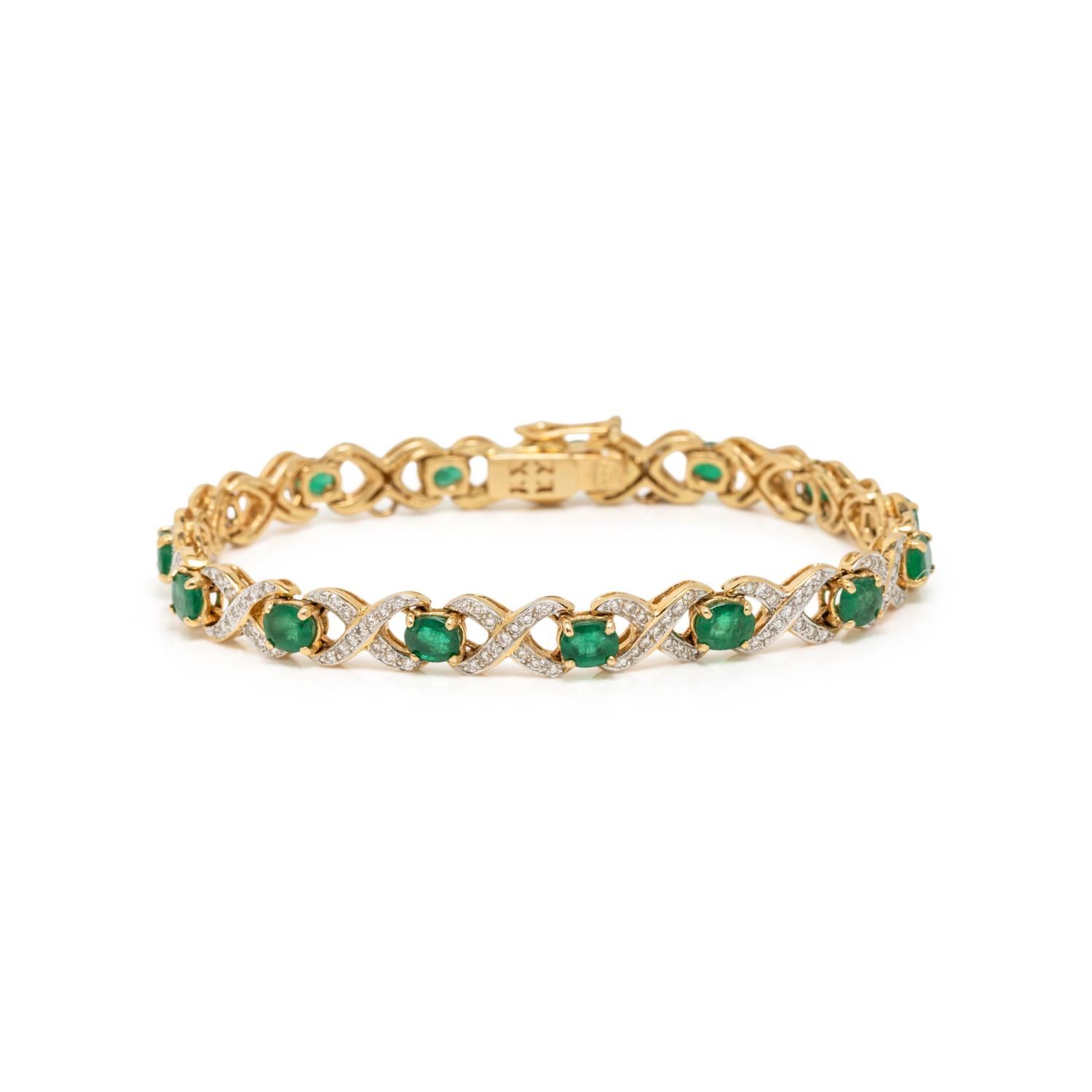 EMERALD AND DIAMOND BRACELET