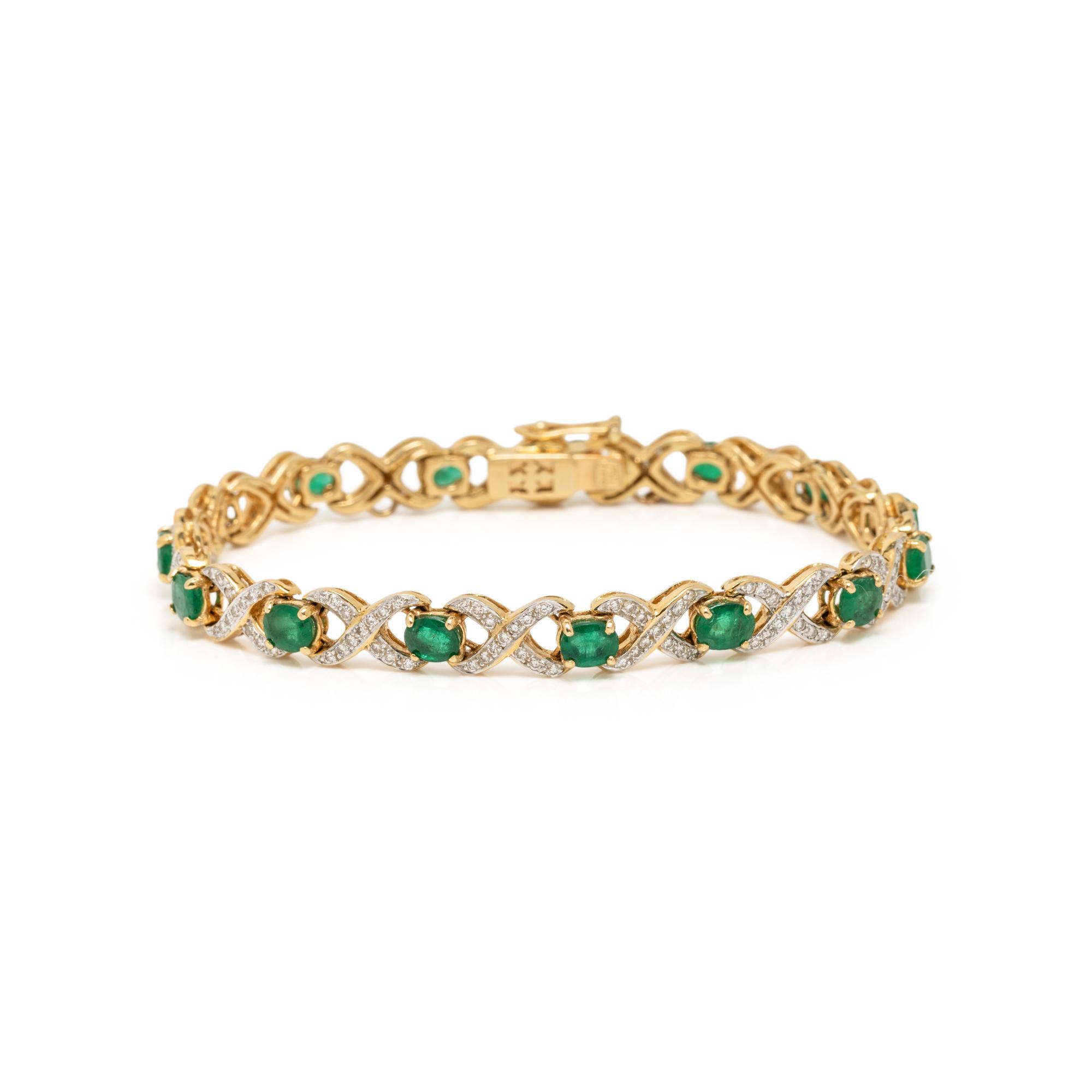 EMERALD AND DIAMOND BRACELET