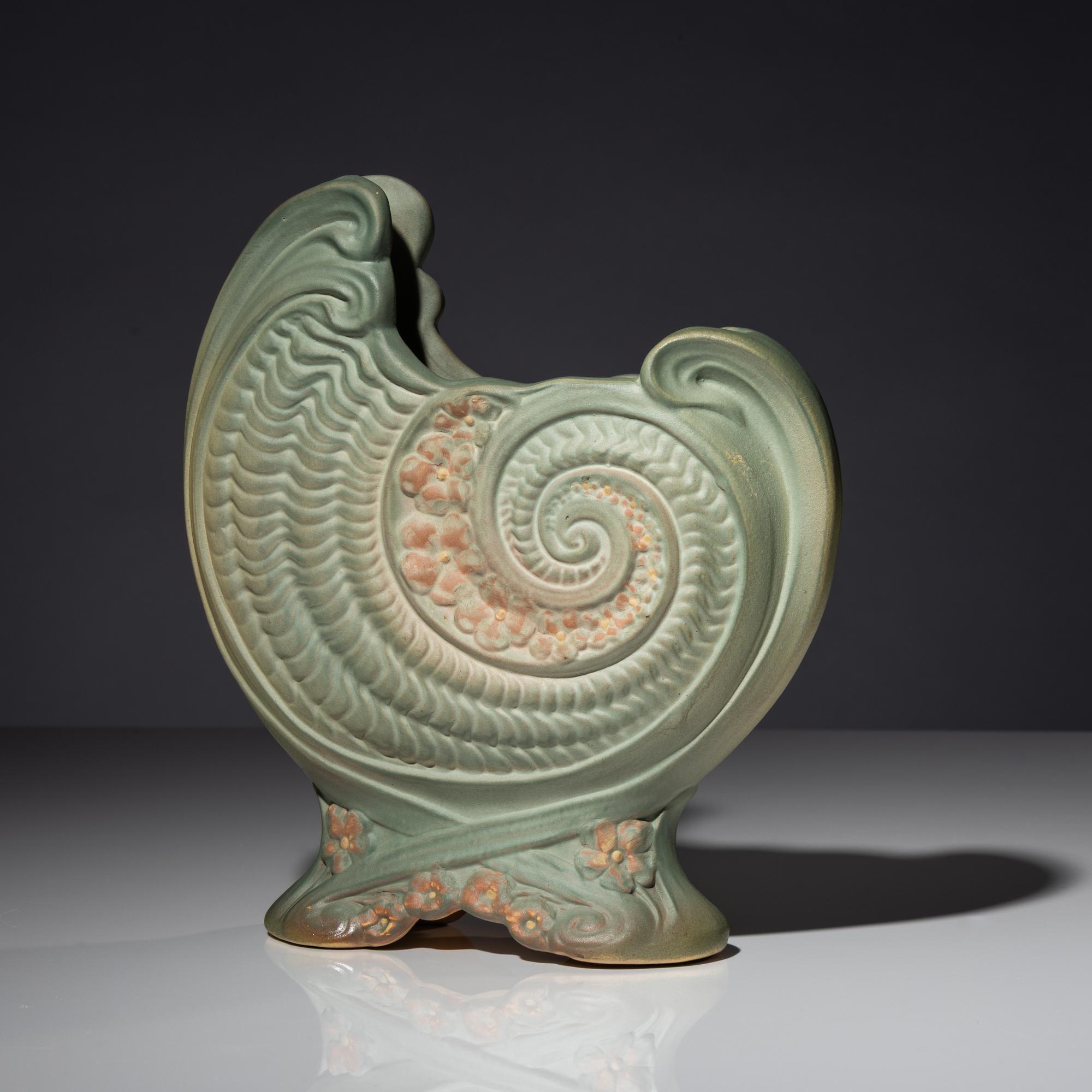 A Weller Pottery Cameo Shell Vase