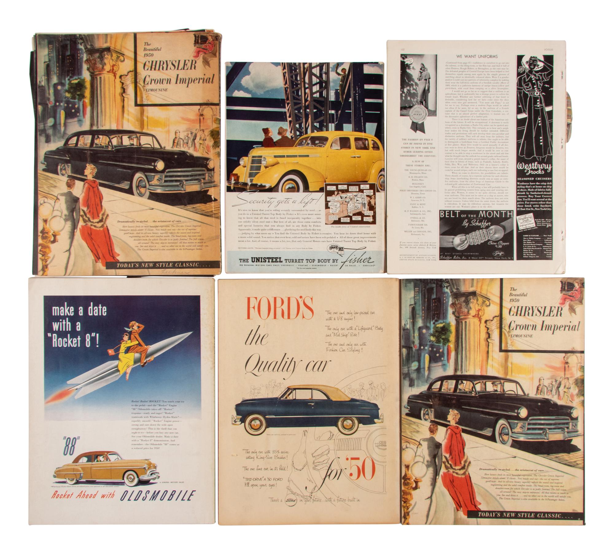 Six 20th Century Fashion Magazines
