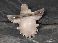 Zuni Knifewing Silver and Turquoise Pin