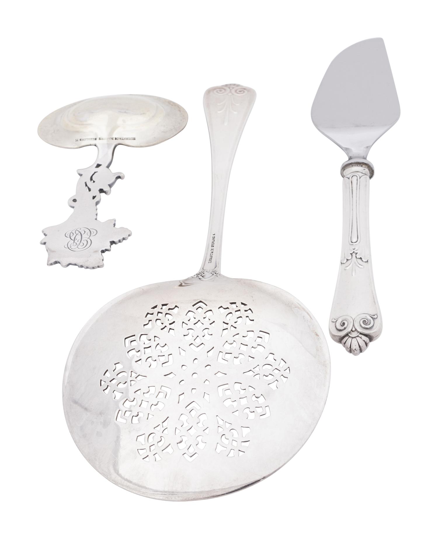 Three Tiffany and Co. Silver Flatware Articles
