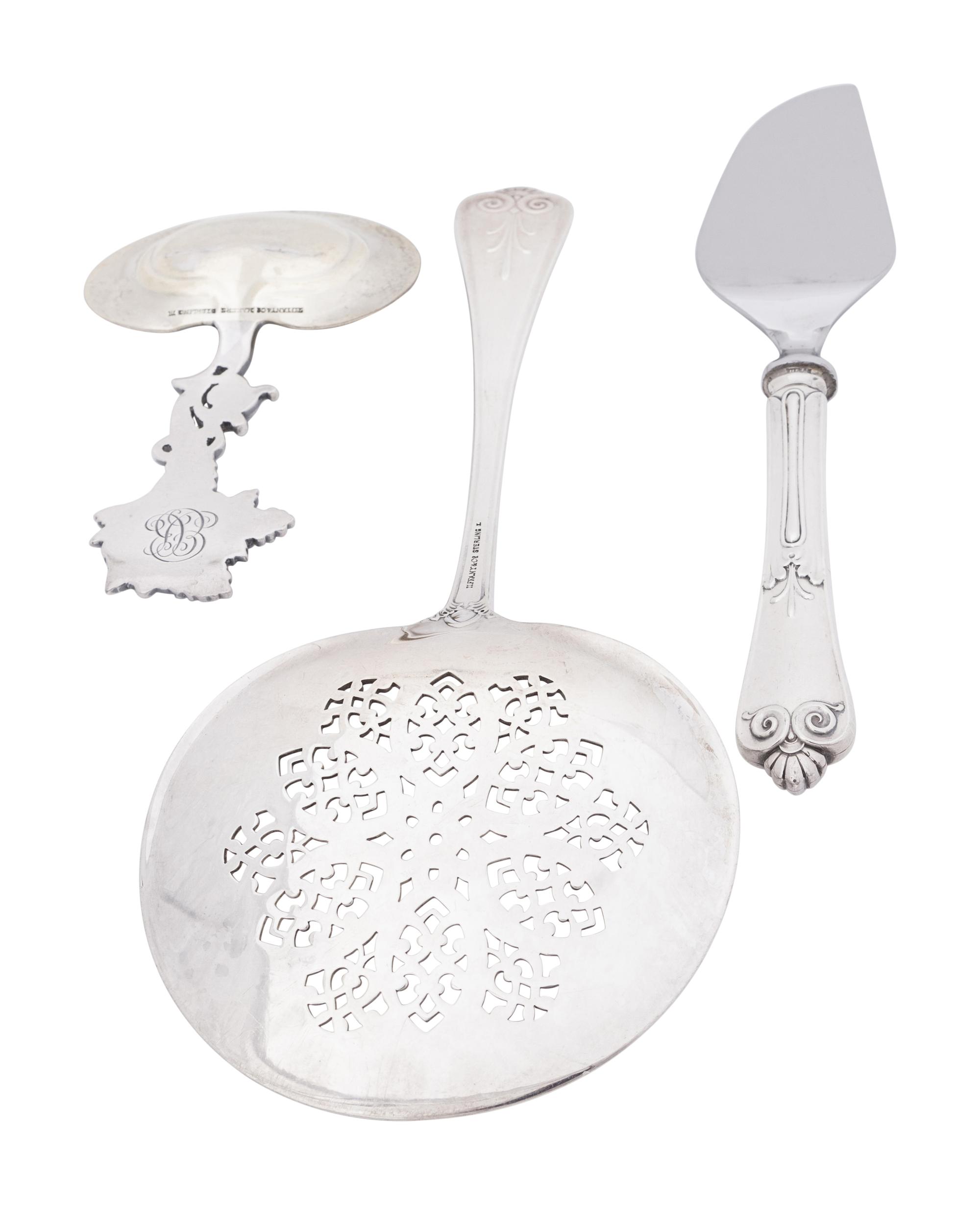 Three Tiffany and Co. Silver Flatware Articles