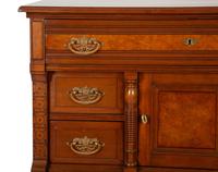 A Victorian Burl Inlaid Mahogany Chest of Drawers