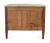 A French Provincial Fruitwood Marble-Top Bureau