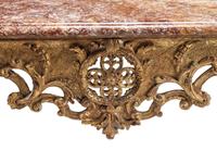 A Régence Giltwood and Marble-Top Console Table