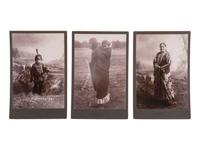 [NATIVE AMERICANS]. PRETTYMAN, William S., photographer. A group of 3 cabinet cards of Shawnee women and children. Blackwell, Oklahoma Territory.