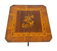 An Italian Beechwood Inlaid Side Table — 20TH CENTURY