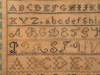 An English Needlework Embroidered Schoolgirl's Sampler