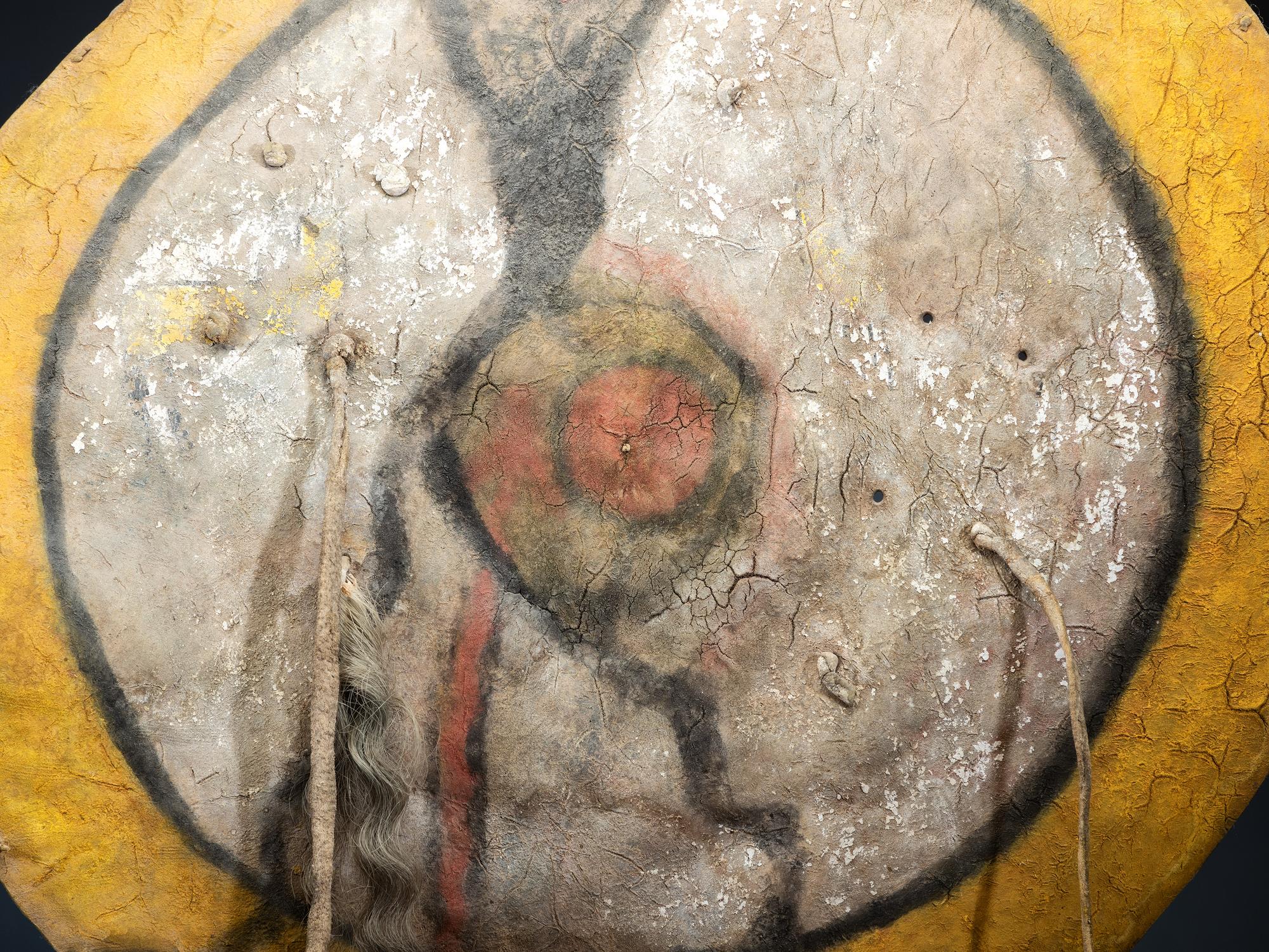 Pueblo Buffalo Hide Shield