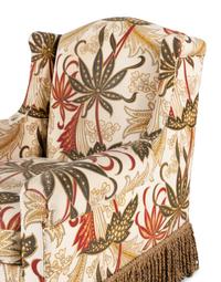 A Pair of Printed Cotton Upholstered Lounge Chairs