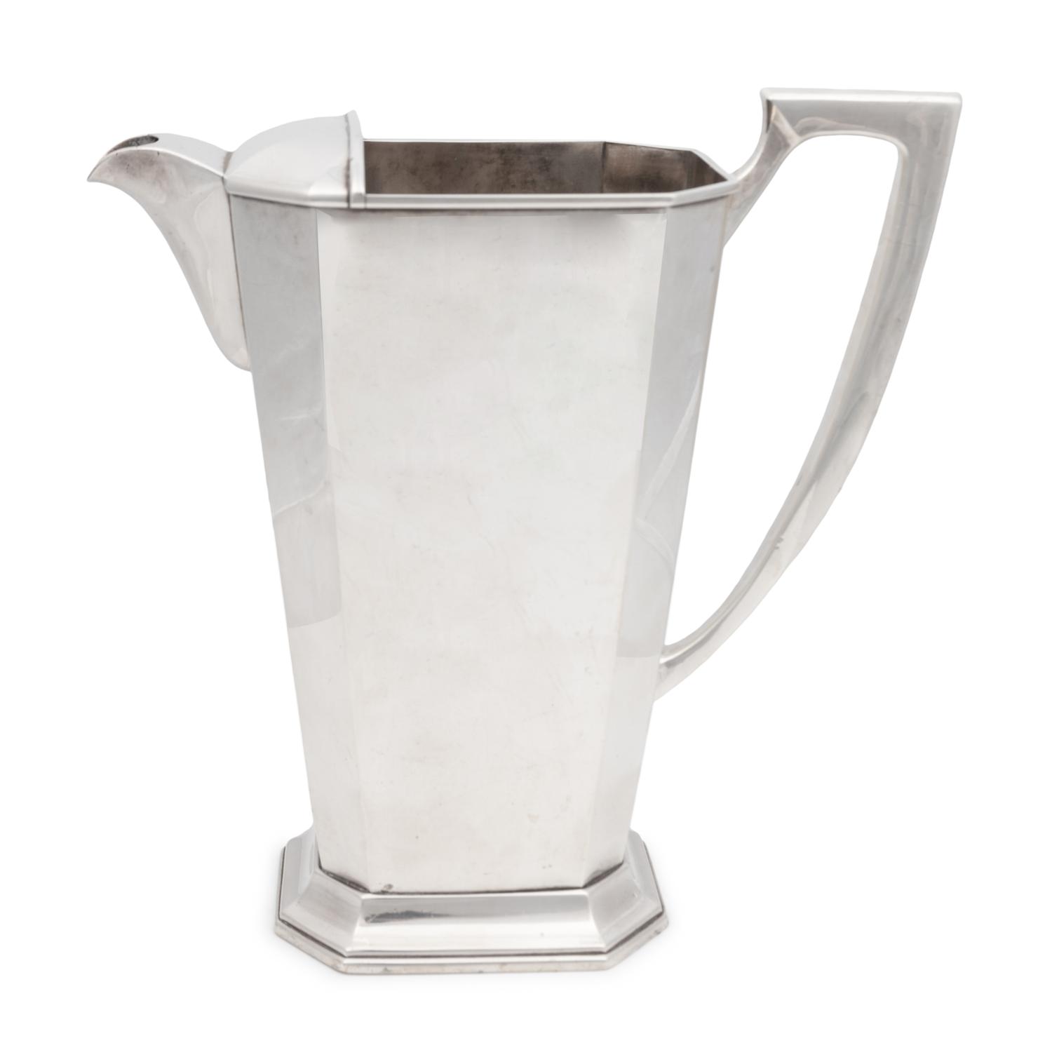A Japanese Silver Water Pitcher