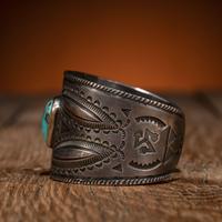 Navajo Silver and Turquoise Cuff Bracelet