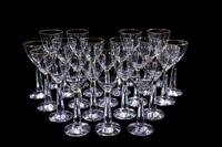 A Moser Casanova Gold Glass Stemware Service