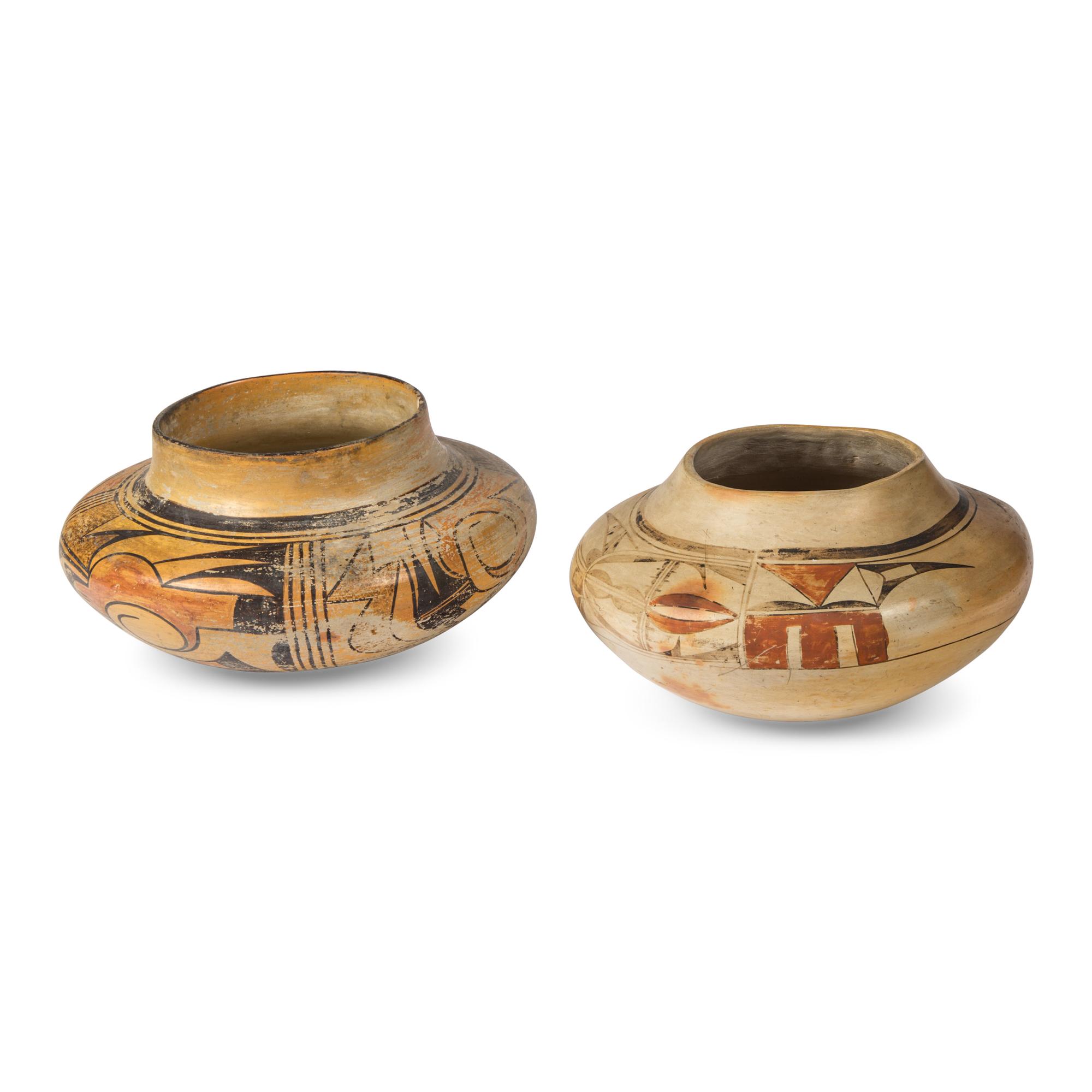 Hopi Polychrome Pottery Jars