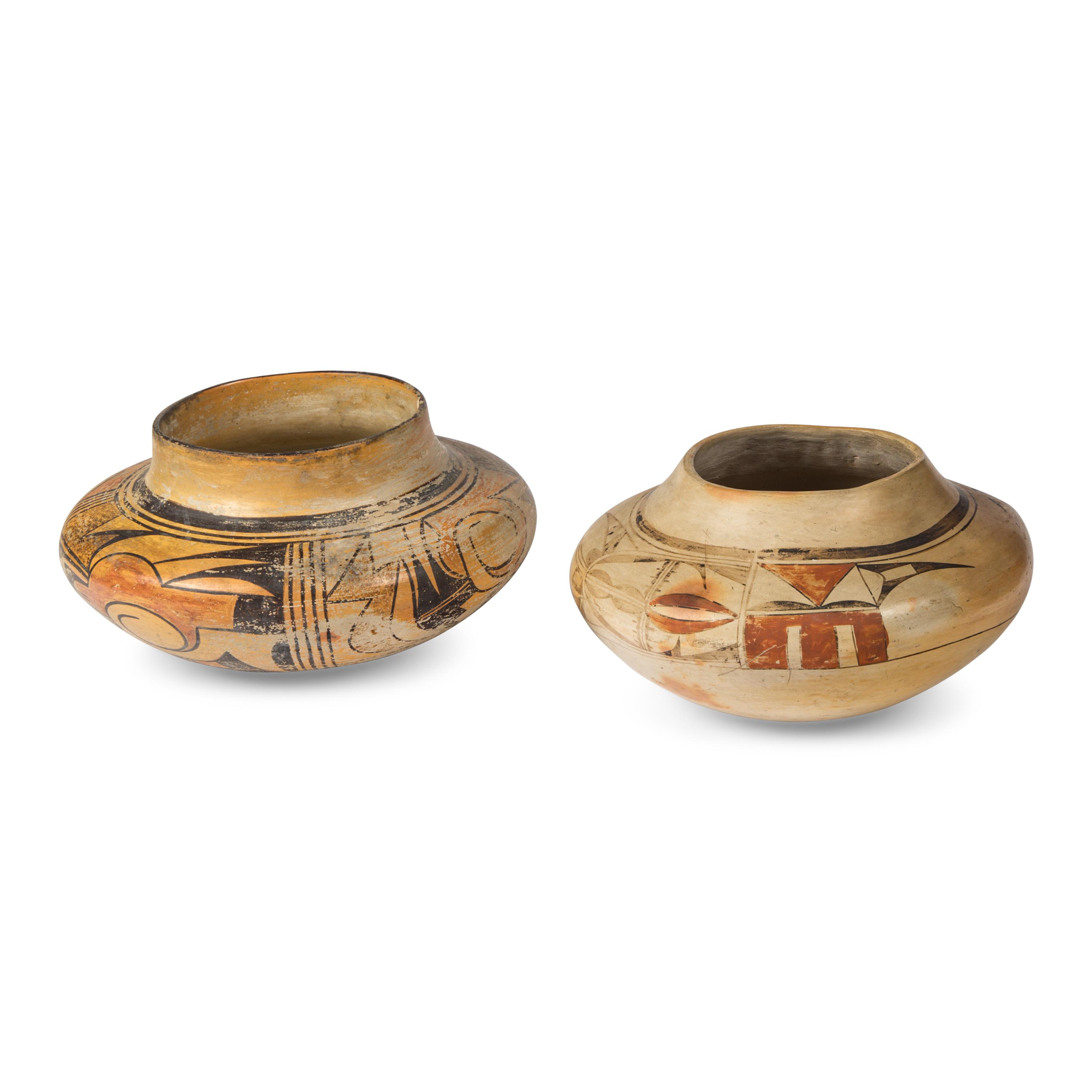 Hopi Polychrome Pottery Jars