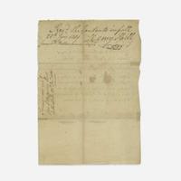 [American Revolution] Rittenhouse, David Partially-Printed Document, signed