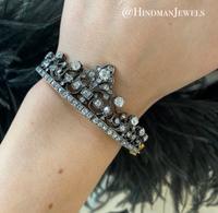 ANTIQUE, FRENCH, DIAMOND BANGLE BRACELET