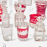 A group of thirty-eight molded and etched glass tablewares English and Continental, 18th - 20th century