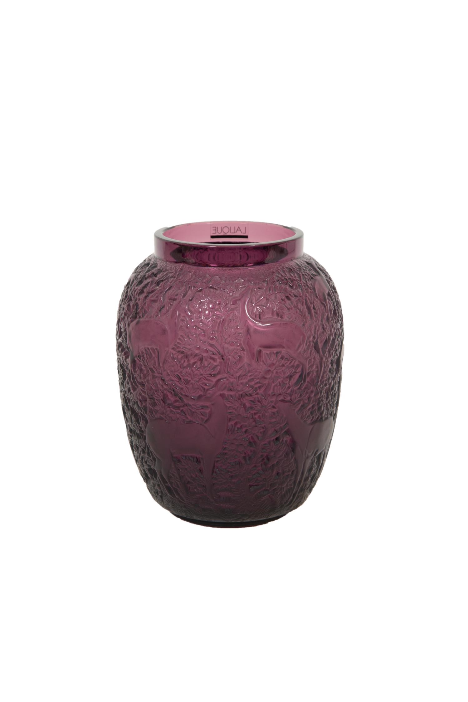 A Rene Lalique Biches Vase