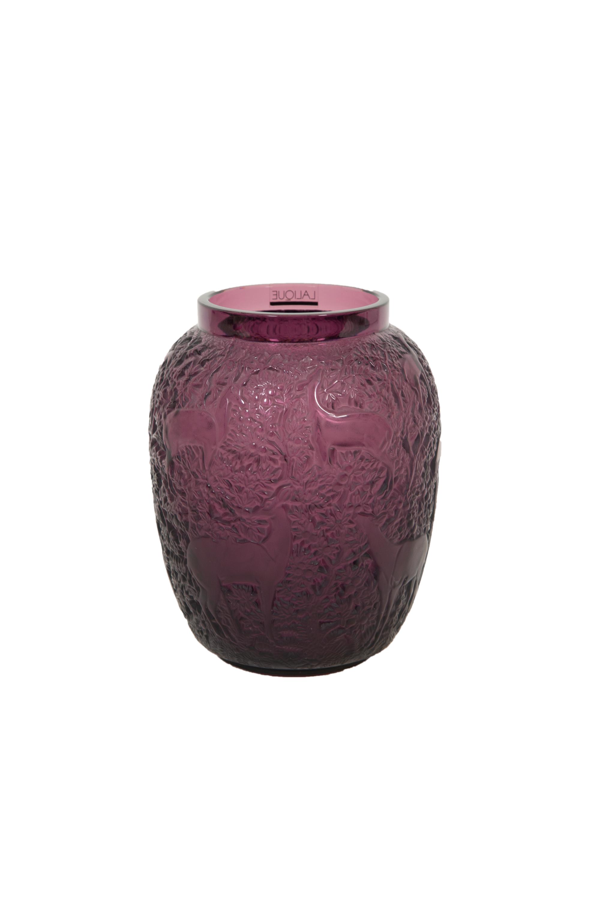 A Rene Lalique Biches Vase