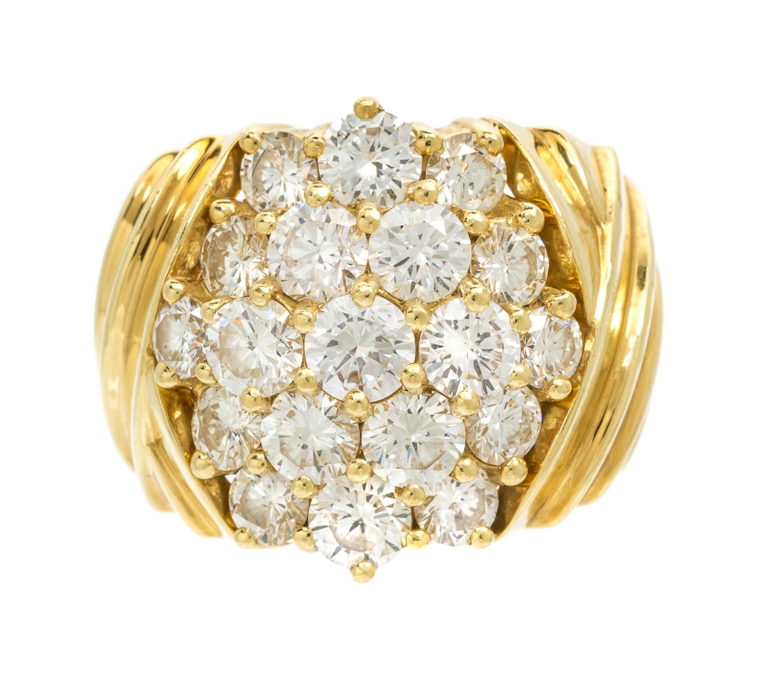 An 18 Karat Yellow Gold and Diamond Ring, Jose Hess, 12.90 dwts.
