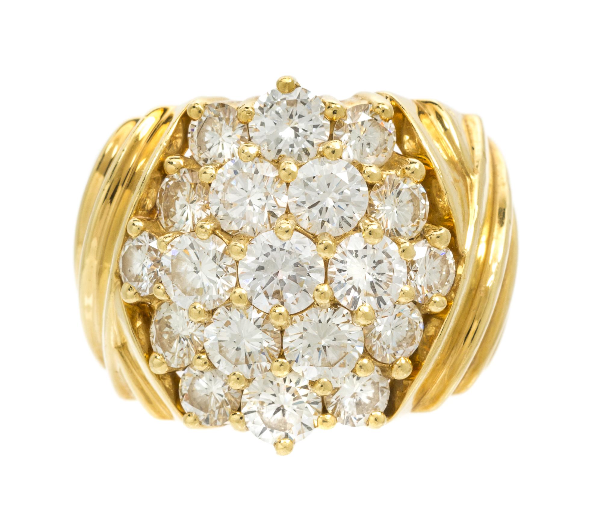 An 18 Karat Yellow Gold and Diamond Ring, Jose Hess, 12.90 dwts.