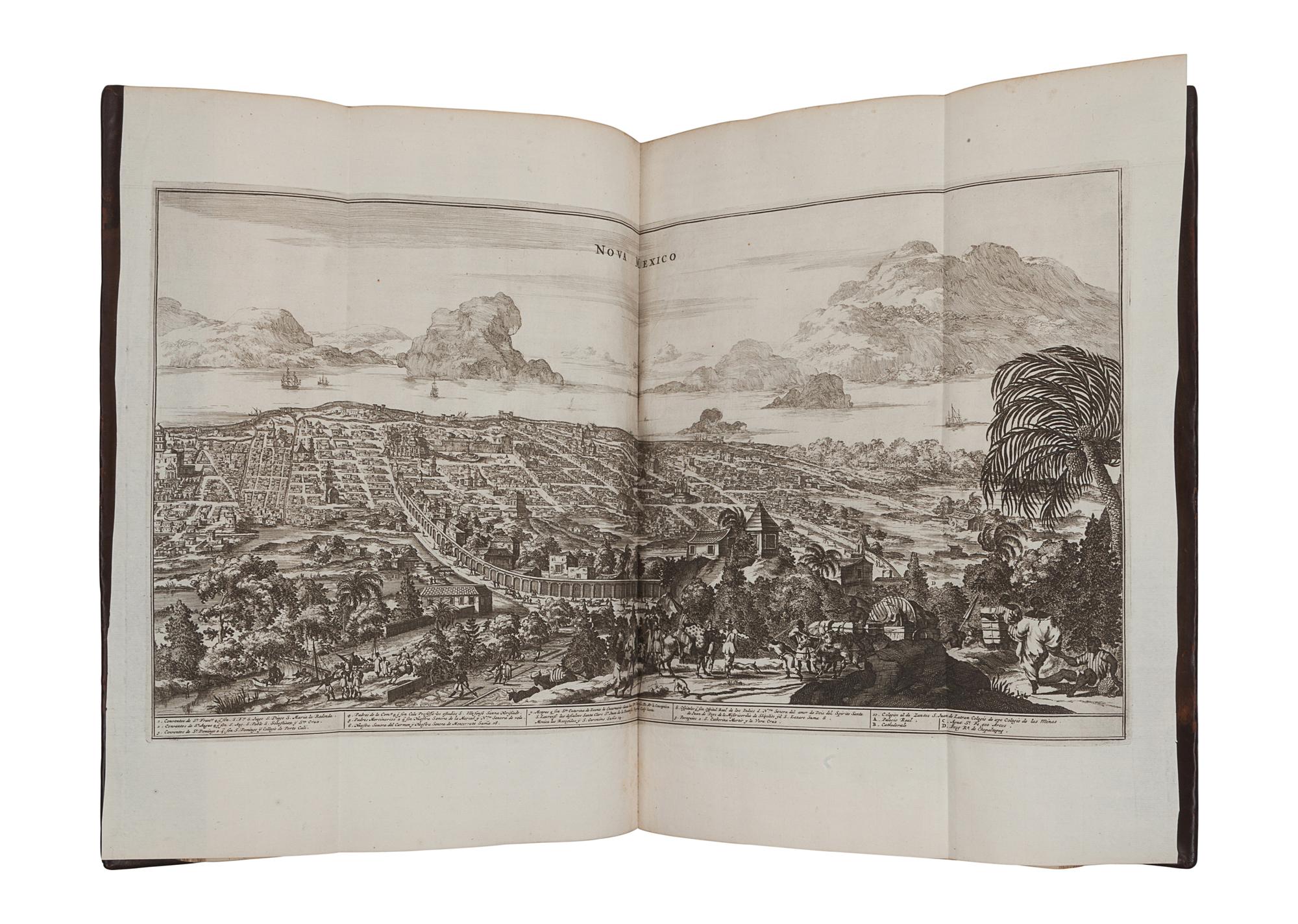 OGILBY, John (1600-1676), translator. [MONTANUS, Arnoldus (ca 1625-1683)]. America: being the latest, and most Accurate Description of the New World... Collected from most Authentick Authors, Augmented with later Observations, and Adorn'd with maps and Sculptures, by John Ogilby . London: Printed by the Author, 1671.