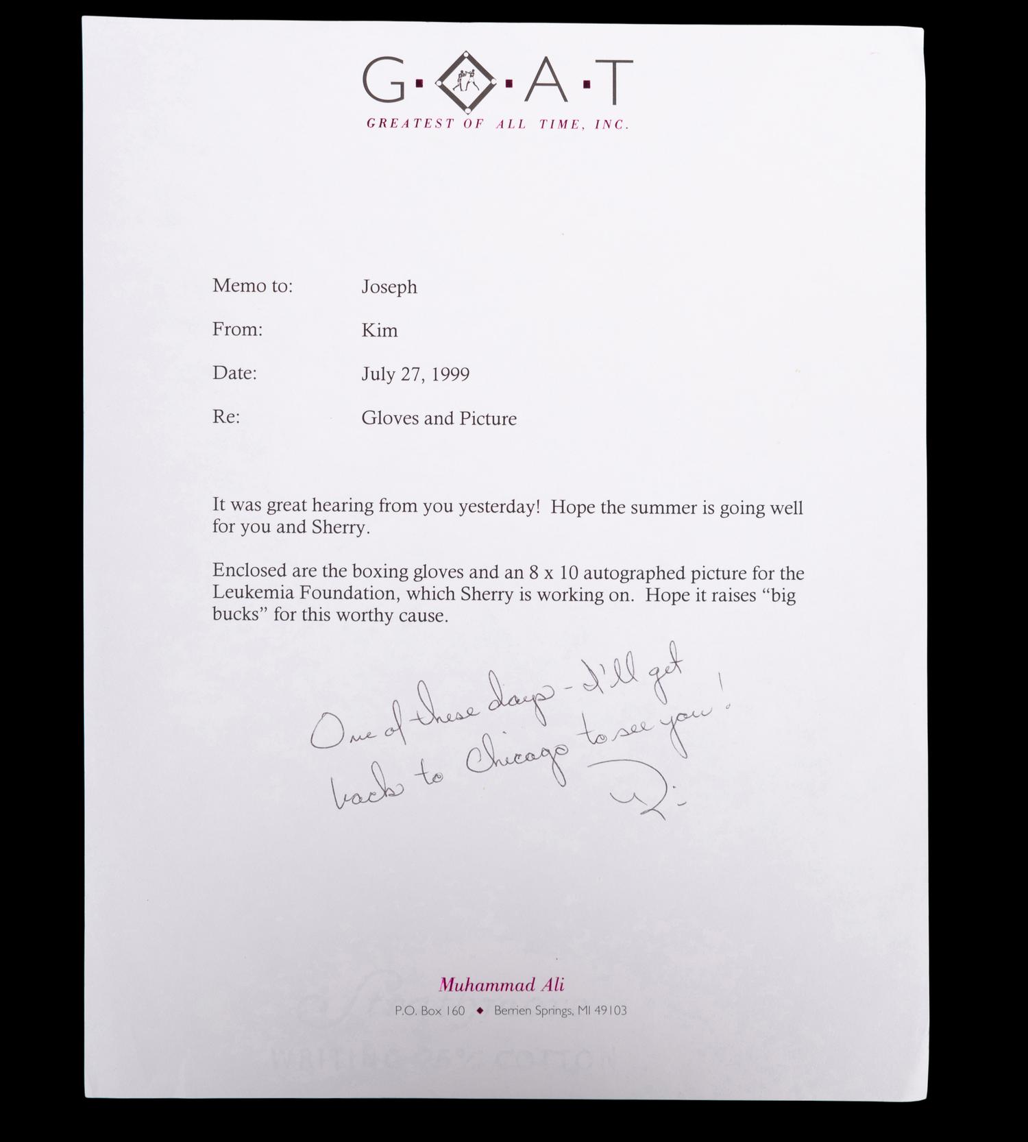 A Muhammad Ali Signed Autographed Everlast Boxing Glove (Left) Sourced Directly from Ali's G.O.A.T. Agency (BAS Beckett Authentication Services Certified),