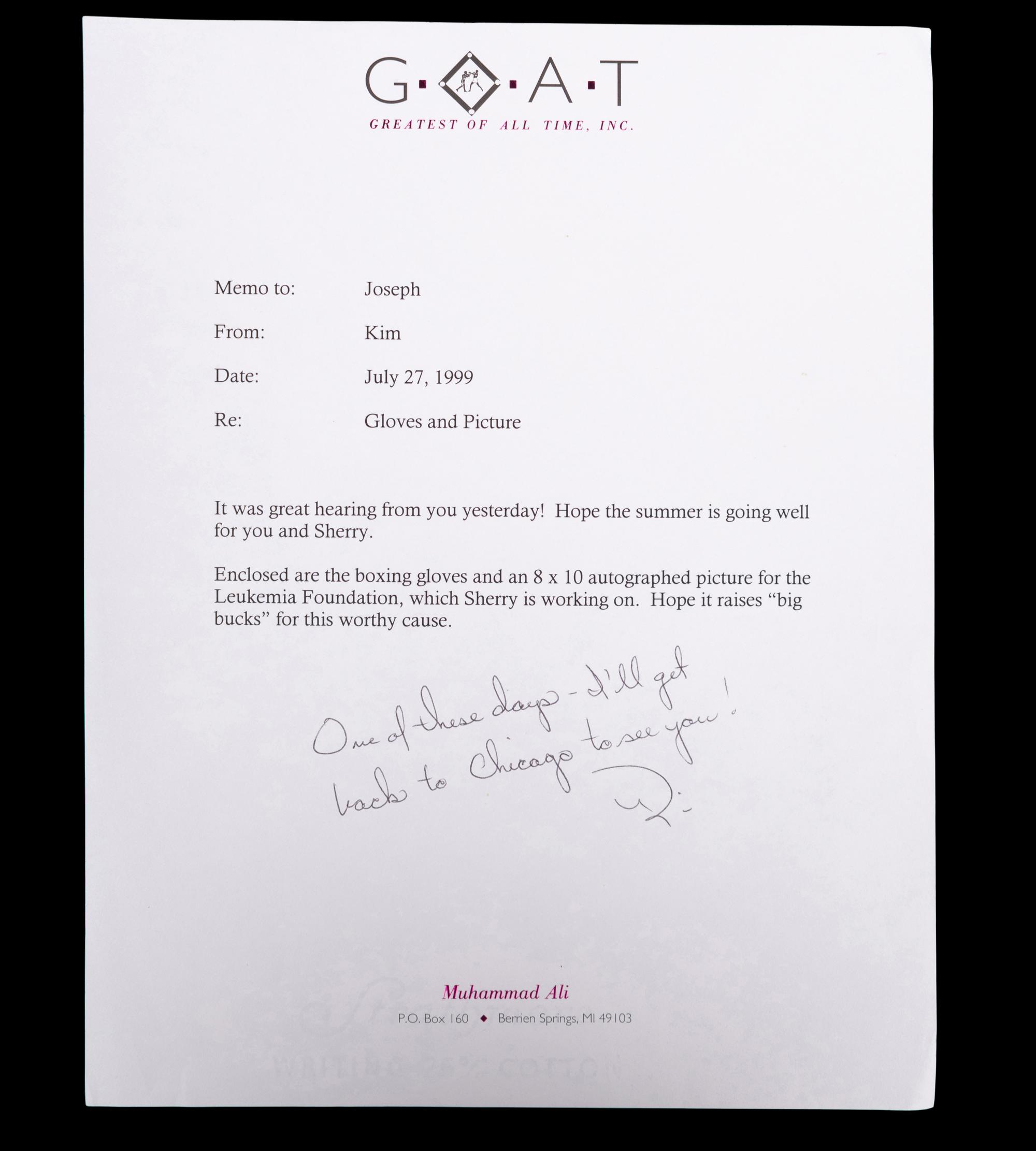 A Muhammad Ali Signed Autographed Everlast Boxing Glove (Left) Sourced Directly from Ali's G.O.A.T. Agency (BAS Beckett Authentication Services Certified),