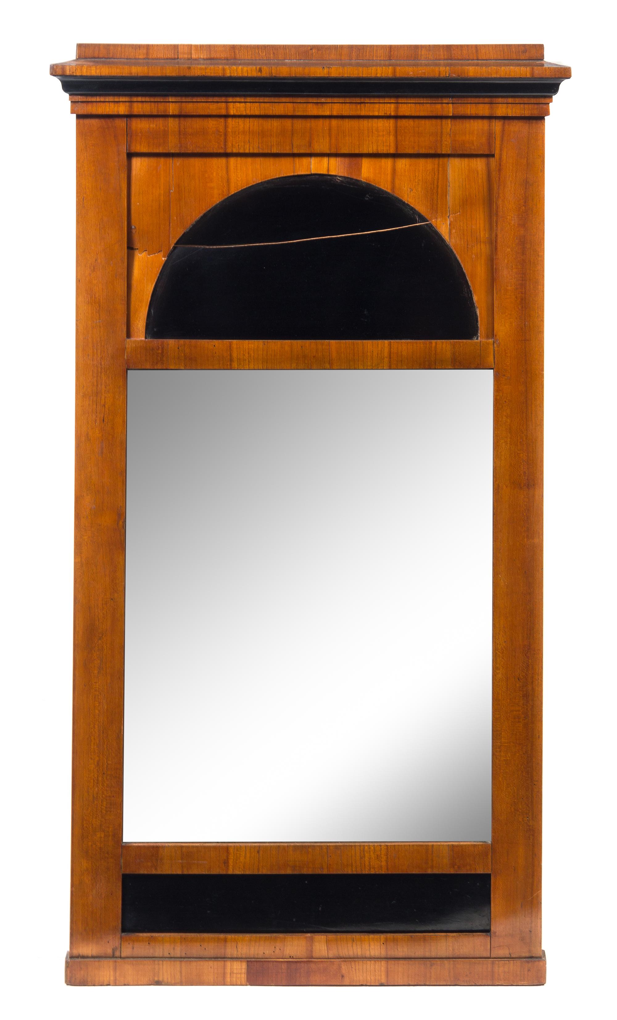 A Biedermeier Fruitwood Pier Mirror — 19TH CENTURY