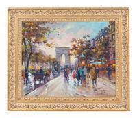 Artist Unknown (20th century) Parisian Scene oil on canvas…