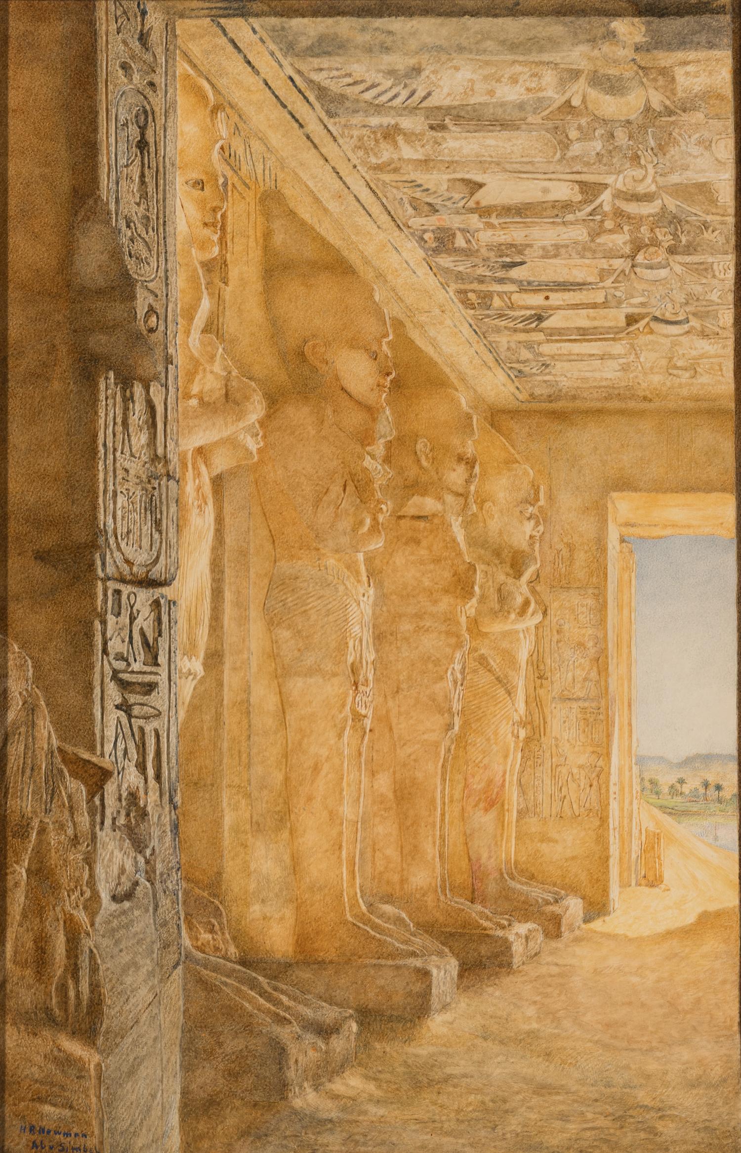 Two Sketches of Abou Simbel Temple, Egypt