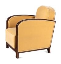 Mahogany and Mohair Armchair, c. 1930 France