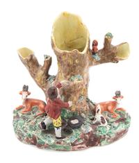 A Staffordshire Figural Spill Vase