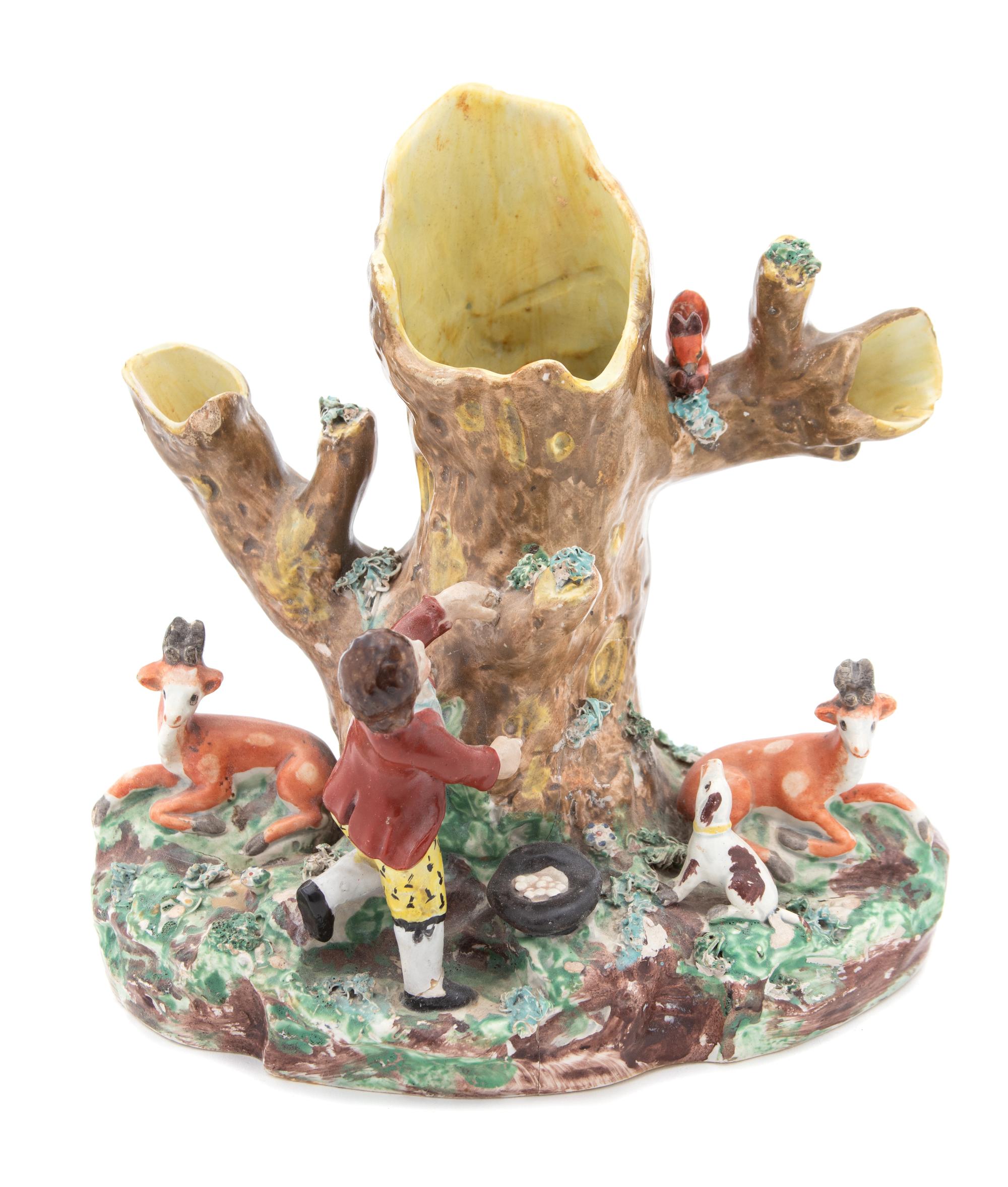 A Staffordshire Figural Spill Vase