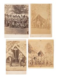 [CIVIL WAR]. A group of 8 photographs of the 7th New York State Militia at Camp Cameron. April-June, 1861.