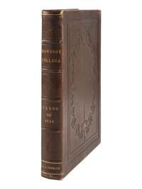[CHAMBERLAIN, Joshua Lawrence (1828-1914)]. 1858 Bowdoin College yearbook with signatures and photographs of Joseph S. CHAMBERLAIN, Alpheus S. PACKARD, and others. [ With :] Bowdoin in the War. SIGNED by Chamberlain.